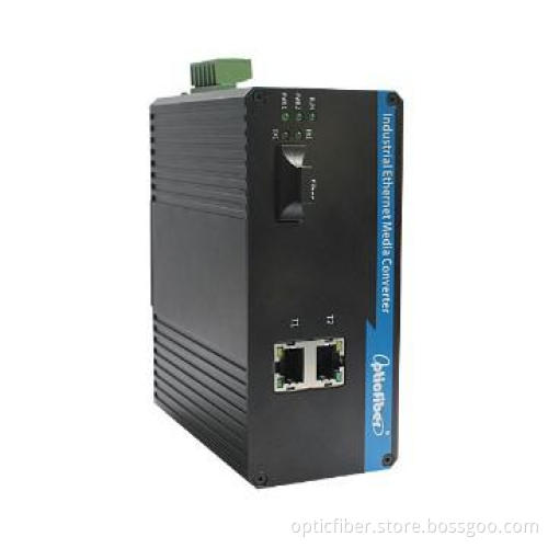 100/1000M DIN-Rail Mount Industrial Media Converter